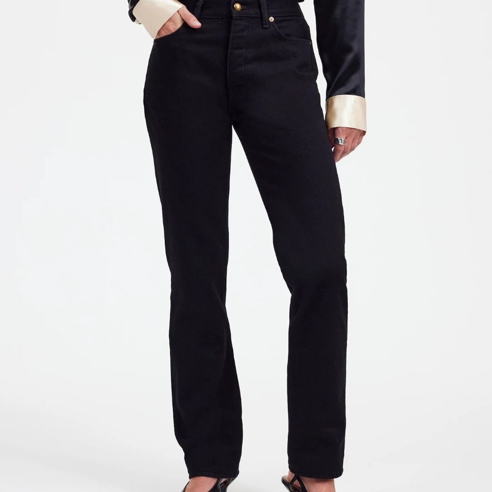 Madewell Alexa Chung High-Rise Straight Jean in Outridge Wash sz 24 NT139